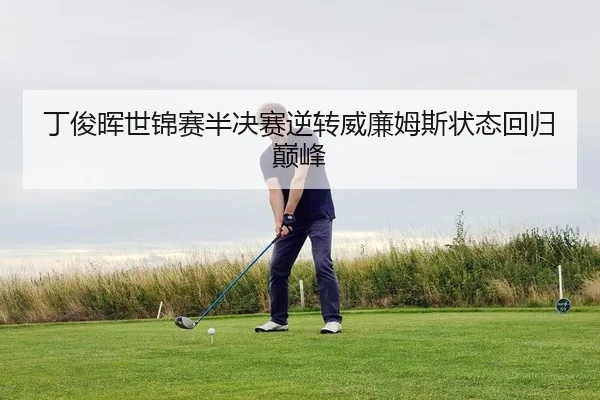 丁俊晖世锦赛半决赛逆转威廉姆斯状态回归巅峰